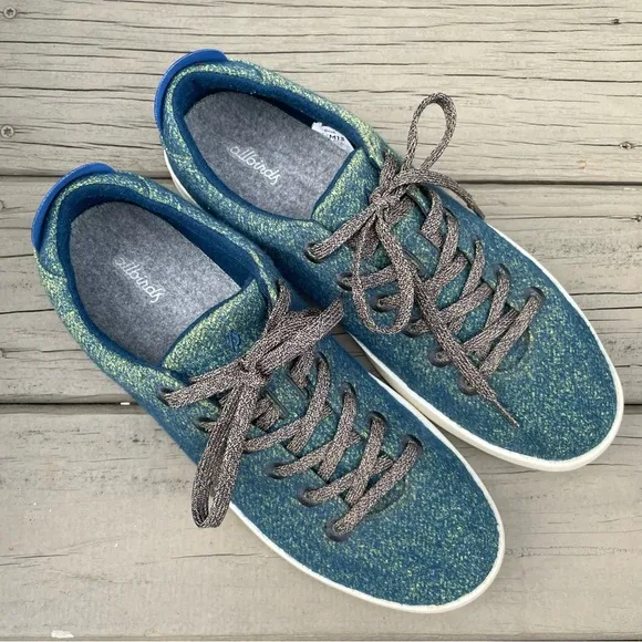 Allbirds Wool Pipers in Garden Blue (White Sole) men shoes size 13