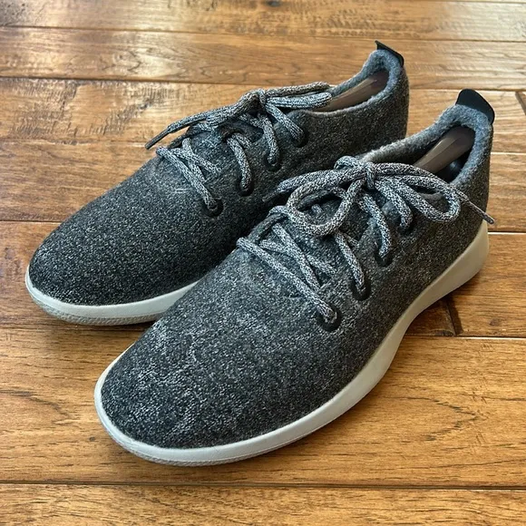 Allbirds Wool Runners Sneakers Gray Running Casual Athleisure Mens Size 9