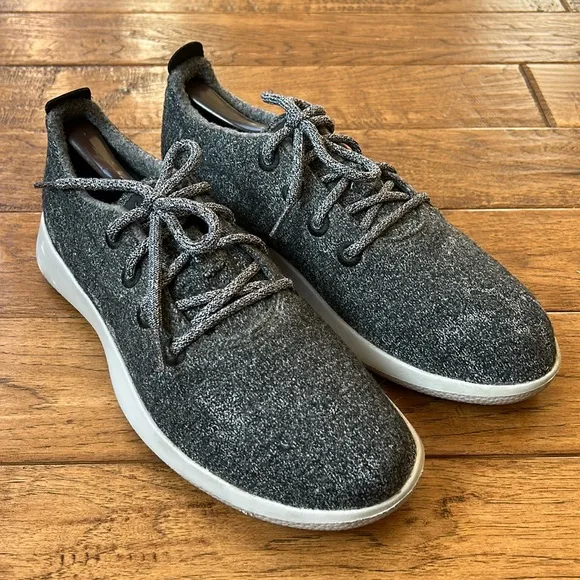 Allbirds Wool Runners Sneakers Gray Running Casual Athleisure Mens Size 9