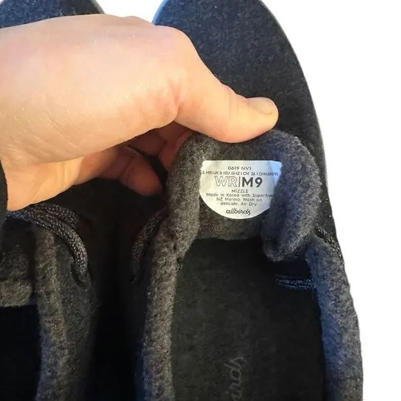 Allbirds Men's dark gray Wool Runners size M9