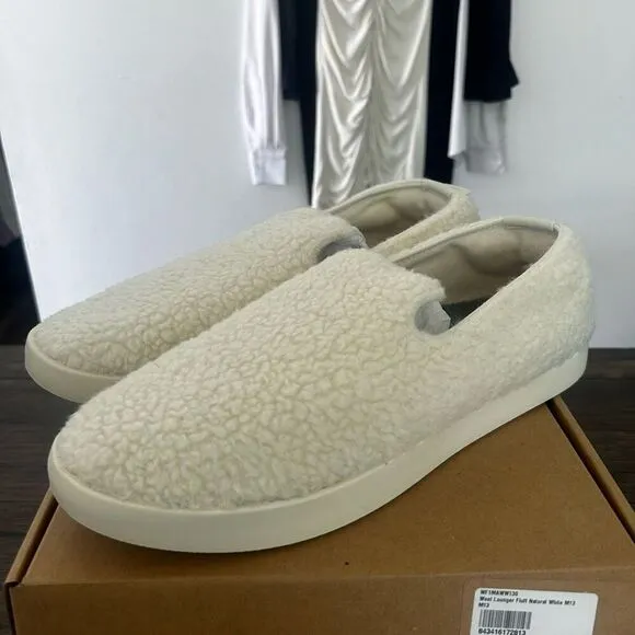 Allbirds Wool Lounger Fluff Natural White Slip On Shoes Men's Size 13