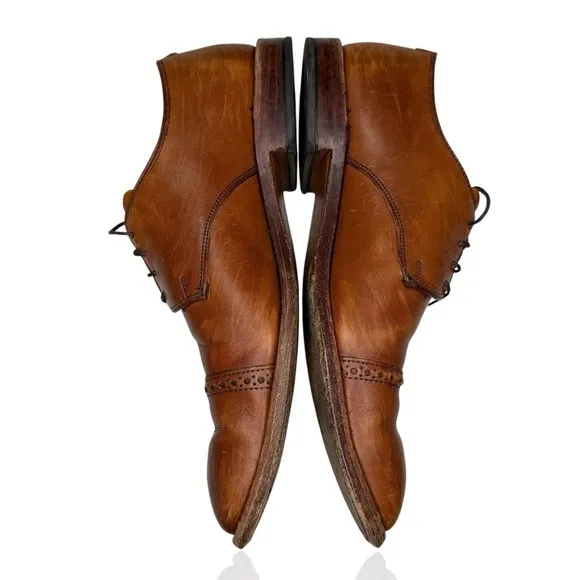 Allen Edmonds 11 D Boulevard Brown Derby Mens Leather Dress Shoes