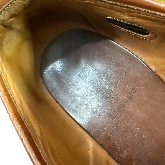 Allen Edmonds 11 D Boulevard Brown Derby Mens Leather Dress Shoes