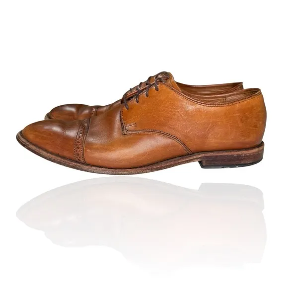 Allen Edmonds 11 D Boulevard Brown Derby Mens Leather Dress Shoes