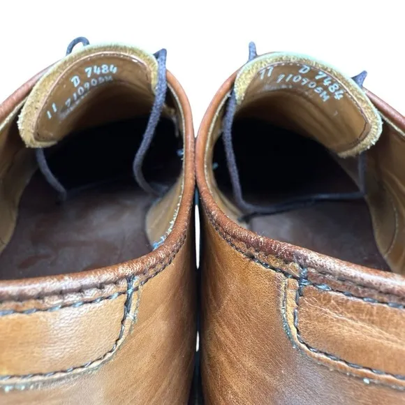 Allen Edmonds 11 D Boulevard Brown Derby Mens Leather Dress Shoes