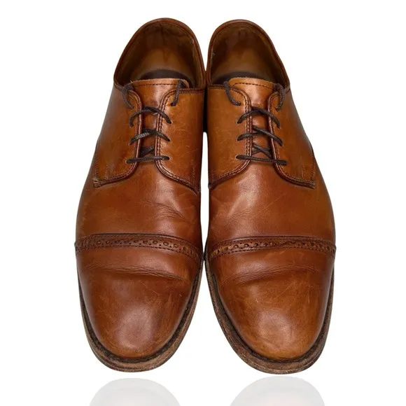 Allen Edmonds 11 D Boulevard Brown Derby Mens Leather Dress Shoes