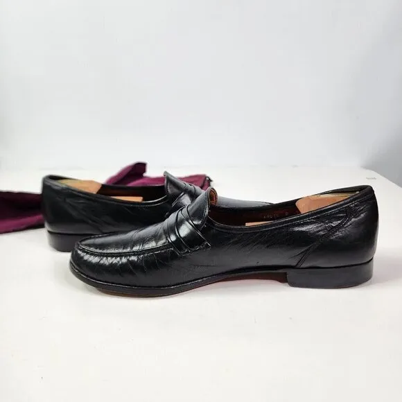 Allen Edmonds Bergamo Genuine Leather Penny Loafer Men Shoes Black 14B MSRP $325