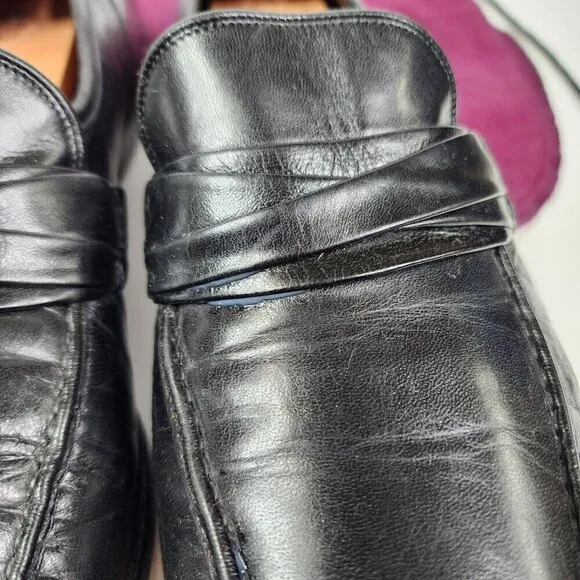 Allen Edmonds Bergamo Genuine Leather Penny Loafer Men Shoes Black 14B MSRP $325