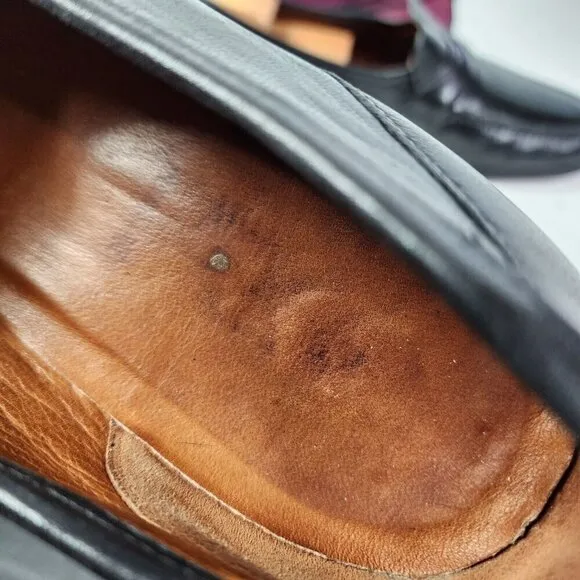 Allen Edmonds Bergamo Genuine Leather Penny Loafer Men Shoes Black 14B MSRP $325