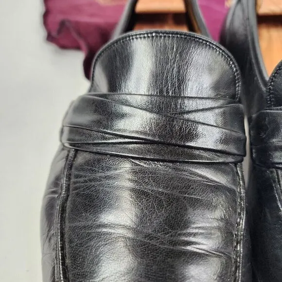 Allen Edmonds Bergamo Genuine Leather Penny Loafer Men Shoes Black 14B MSRP $325
