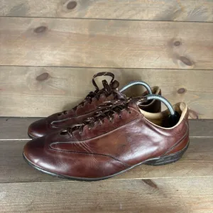 allen edmonds evans mens size 11 shoes brown leather lace up comfort oxfords