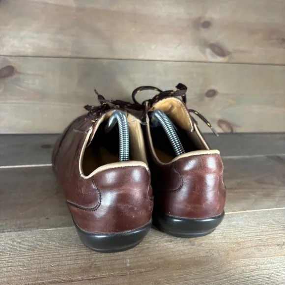 allen edmonds evans mens size 11 shoes brown leather lace up comfort oxfords