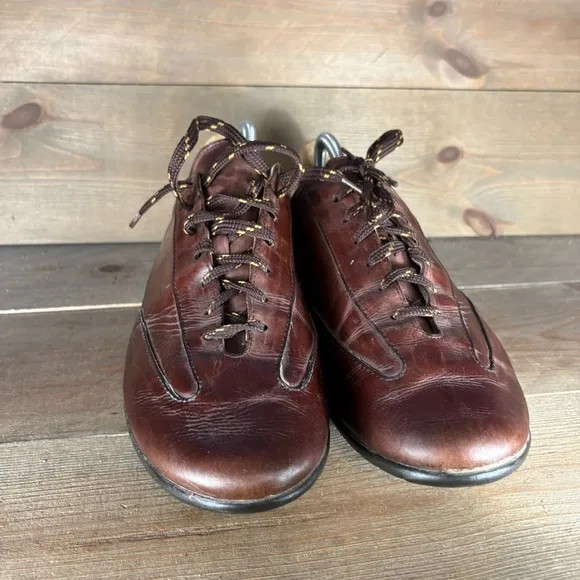 allen edmonds evans mens size 11 shoes brown leather lace up comfort oxfords