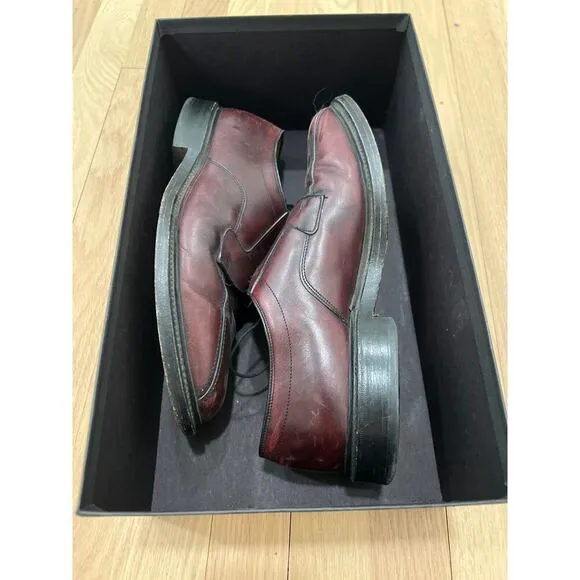Allen Edmonds Hillcrest Burgundy Leather Oxford Dress Shoes Men's 9 E Lace Up