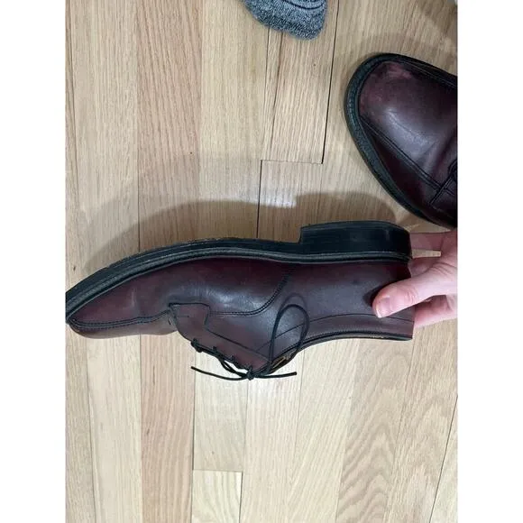 Allen Edmonds Hillcrest Burgundy Leather Oxford Dress Shoes Men's 9 E Lace Up