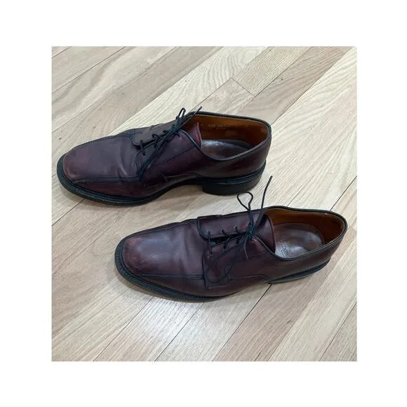 Allen Edmonds Hillcrest Burgundy Leather Oxford Dress Shoes Men's 9 E Lace Up