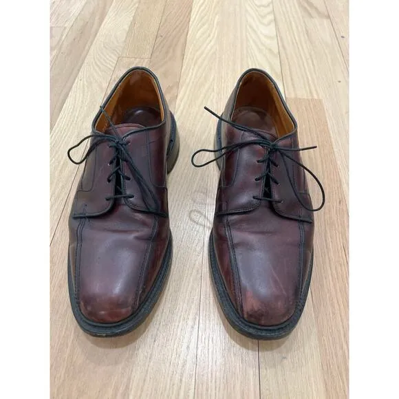 Allen Edmonds Hillcrest Burgundy Leather Oxford Dress Shoes Men's 9 E Lace Up