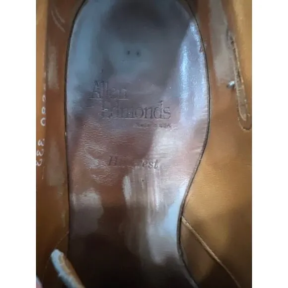 Allen Edmonds Hillcrest Burgundy Leather Oxford Dress Shoes Men's 9 E Lace Up