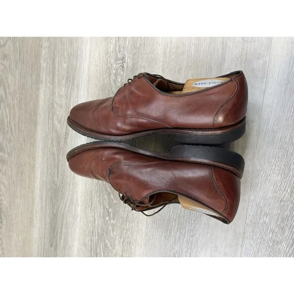 Allen Edmonds Joplin 2952 Plain Toe Oxford Men's 11D Brown Leather Comfort Shoes