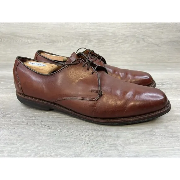 Allen Edmonds Joplin 2952 Plain Toe Oxford Men's 11D Brown Leather Comfort Shoes