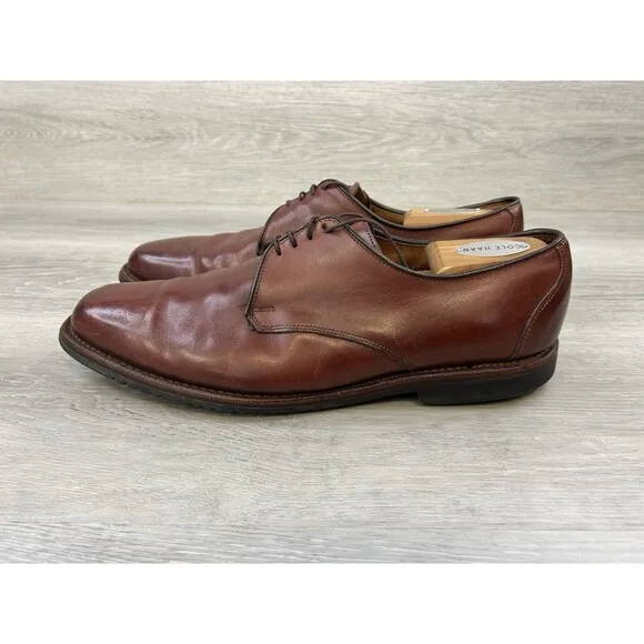 Allen Edmonds Joplin 2952 Plain Toe Oxford Men's 11D Brown Leather Comfort Shoes