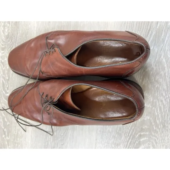 Allen Edmonds Joplin 2952 Plain Toe Oxford Men's 11D Brown Leather Comfort Shoes