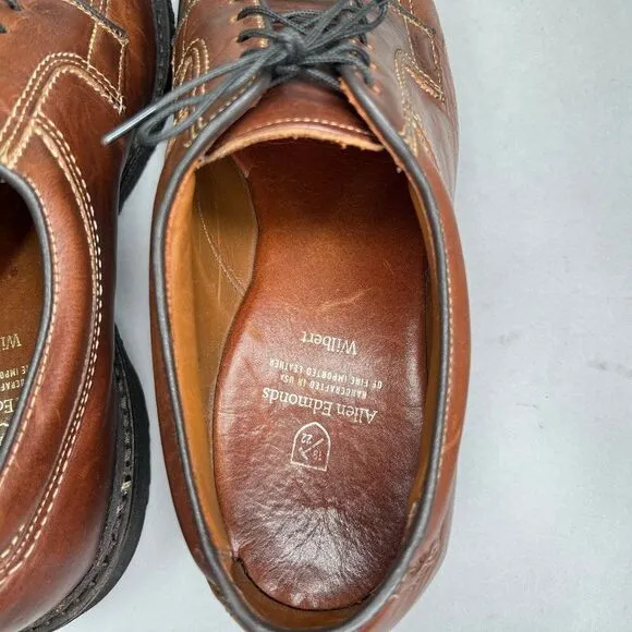 Allen Edmonds Men's Size 10 Wilbert Brown Leather Comfort Shoes