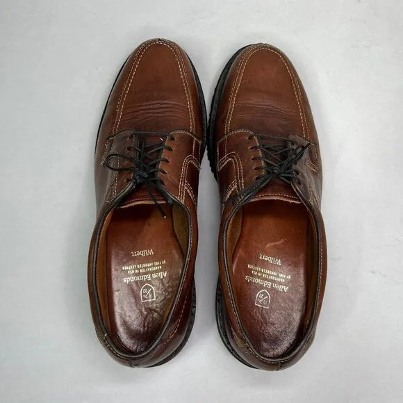 Allen Edmonds Men's Size 10 Wilbert Brown Leather Comfort Shoes