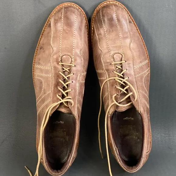 Allen Edmonds Men's Voyager Comfort Oxford beige brown shoes size 13