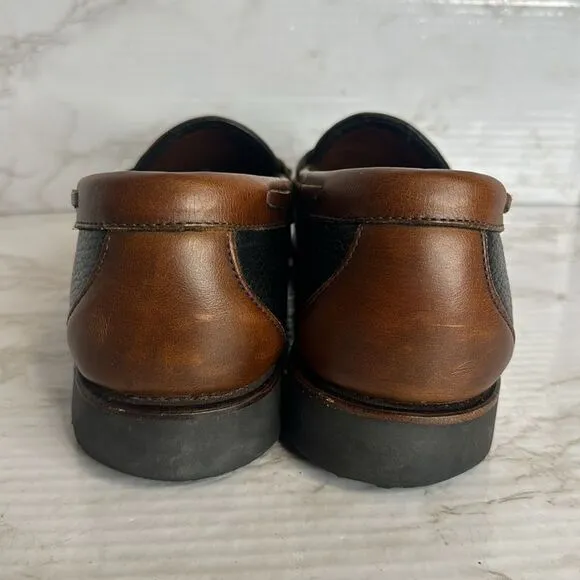 Allen Edmonds Nashua Men’s Black Brown Leather Tassel Loafers Dress Shoes Sz 12B