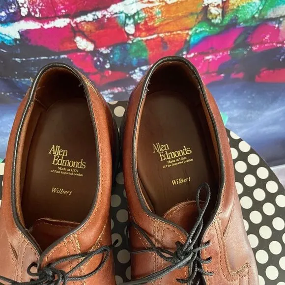 Allen Edmunds Wilbert Men's Leather Dress Comfort Shoes Size 9.5 D