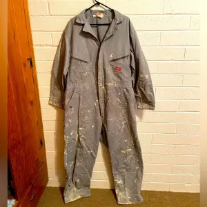 AMAZING Dickies Jumpsuit Paint Work Suit Zip Up men’s big &amp; tall sz 50 chest x32