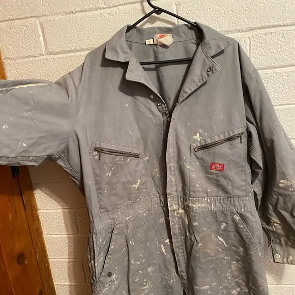 AMAZING Dickies Jumpsuit Paint Work Suit Zip Up men’s big &amp; tall sz 50 chest x32