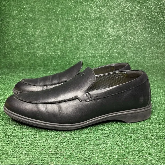 Amberjack Black Leather The Loafer Men's Size 13 Slip On Comfort Shoes