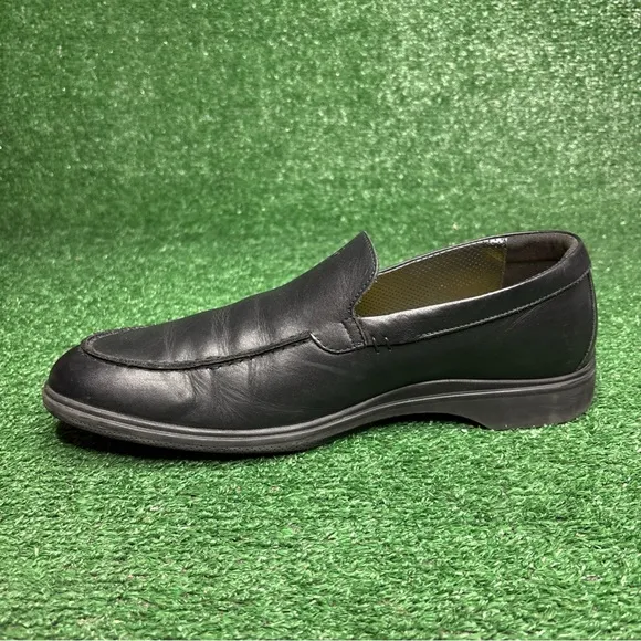 Amberjack Black Leather The Loafer Men's Size 13 Slip On Comfort Shoes