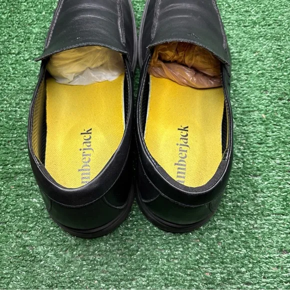 Amberjack Black Leather The Loafer Men's Size 13 Slip On Comfort Shoes