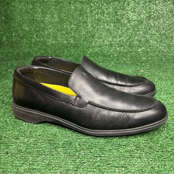 Amberjack Black Leather The Loafer Men's Size 13 Slip On Comfort Shoes