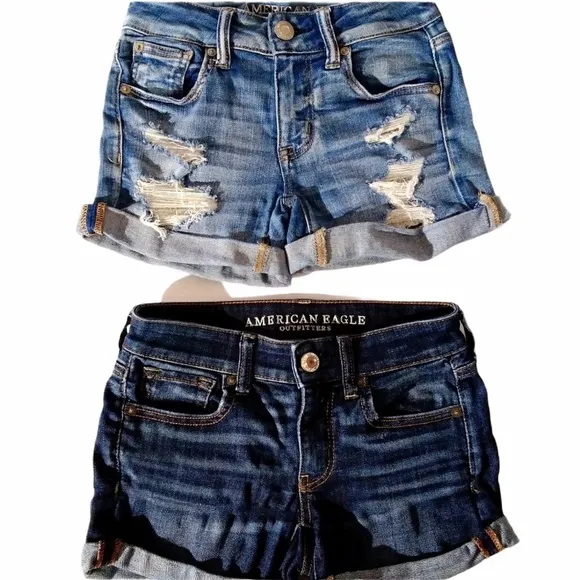 American Eagle Shorts Size 00 Jeans Rip Distressed