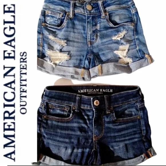 American Eagle Shorts Size 00 Jeans Rip Distressed
