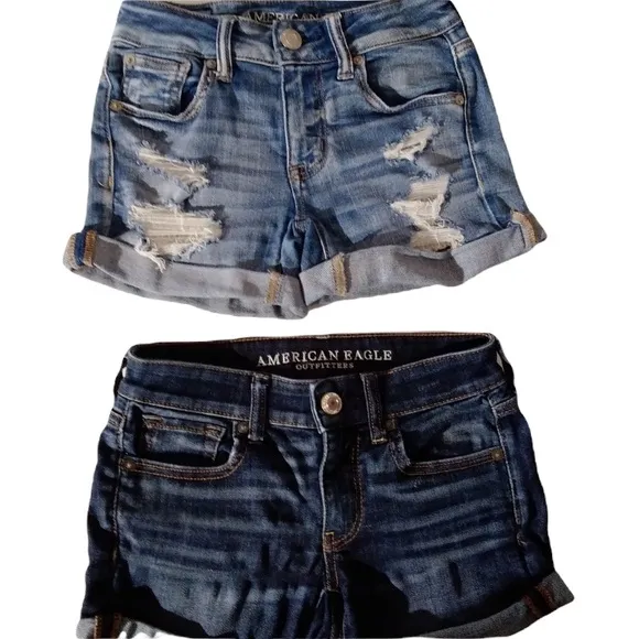 American Eagle Shorts Size 00 Jeans Rip Distressed