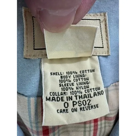&quot;LL BEAN&quot; Barn, Chore, Field Coat, Womens L, Blue, Canvas,,Corduroy Collar Field