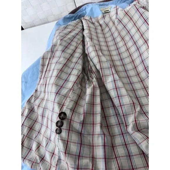 &quot;LL BEAN&quot; Barn, Chore, Field Coat, Womens L, Blue, Canvas,,Corduroy Collar Field