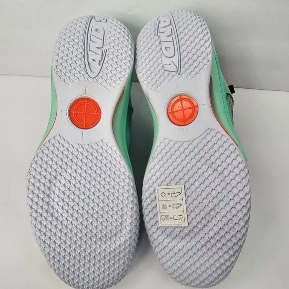 AND1 Scope Unisex Teal Suede Mesh Basketball Shoes Size 11Men 12.5 Women