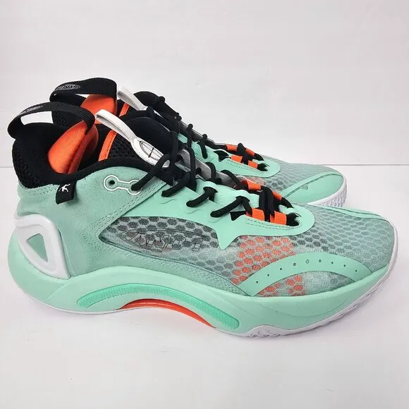 AND1 Scope Unisex Teal Suede Mesh Basketball Shoes Size 11Men 12.5 Women