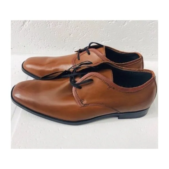 Andrew Marc Men's Shoes Leather Lace-Up Oxfords Brown Size 8 NWT $159.00
