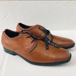 Andrew Marc Men's Shoes Leather Lace-Up Oxfords Brown Size 8 NWT $159.00