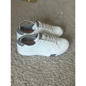 Anodyne White Leather Sneakers Casual Comfort Walking Shoes Size 8M
