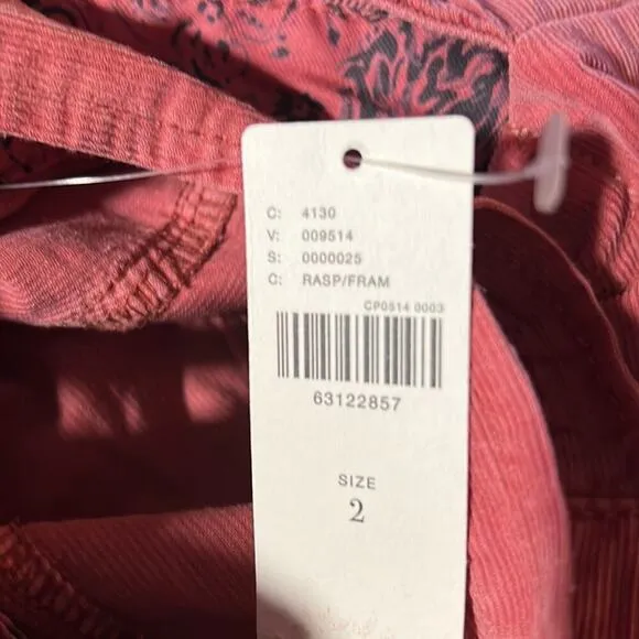 Anthropologie Pilcro Tiered Corduroy Midi Dress Size 2 NWT