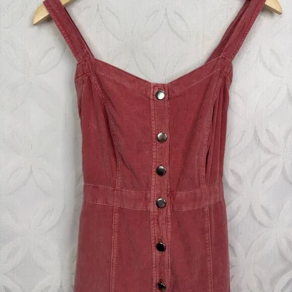Anthropologie Pilcro Tiered Corduroy Midi Dress Size 2 NWT