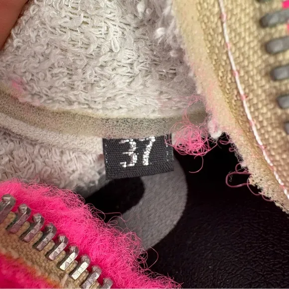 Anthropologie x P448 Skate High Top Sneakers Pink Sherpa Size 37